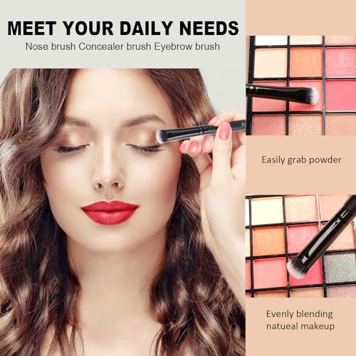 Raffaello Makeup Brushes 15Pcs Makeup Brush Set Premium Synthetic Bristles - color: Black
