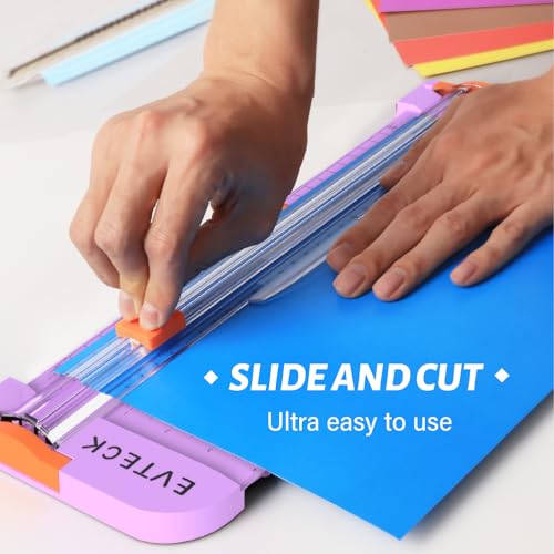 Evteck A4 Paper Cutter Slider Trimmer for Cardstock Photo Vinyl - color: Purple
