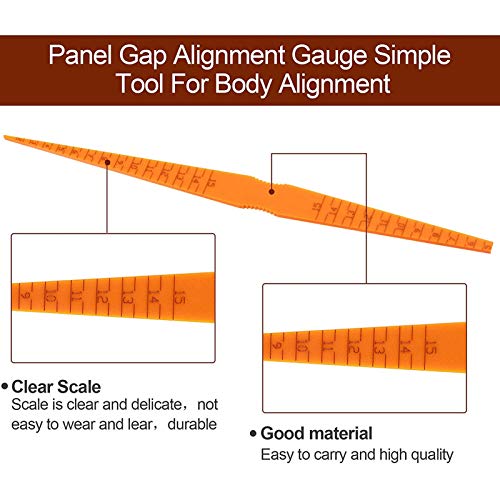 Panel Gap Alignment Gauge,Door Panel Gap Alignment Simple Measuring Tool Taper Feeler for Auto Body Positioning Measurement Ruler Car Accessories