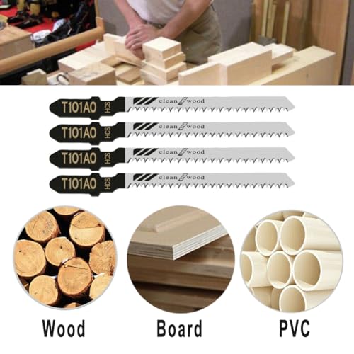 60Pack T-Shank Contractor Jigsaw Blades for Wood, T101AO 3.2 Inch 20 TPI - style: 60Pcs-T101AO