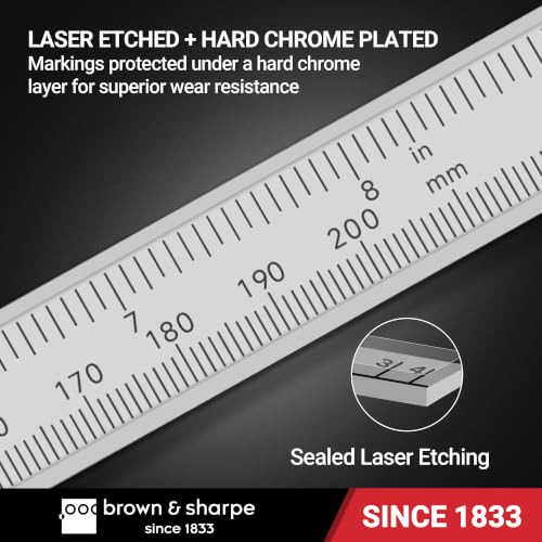 Brown & Sharpe 12 Inch Vernier Workshop Caliper, 1/128 Inch Resolution