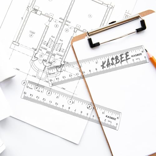 6 Inch Ruler, Clear Plastic Ruler, 2PCS - size: 6 Inch + 6 Inch