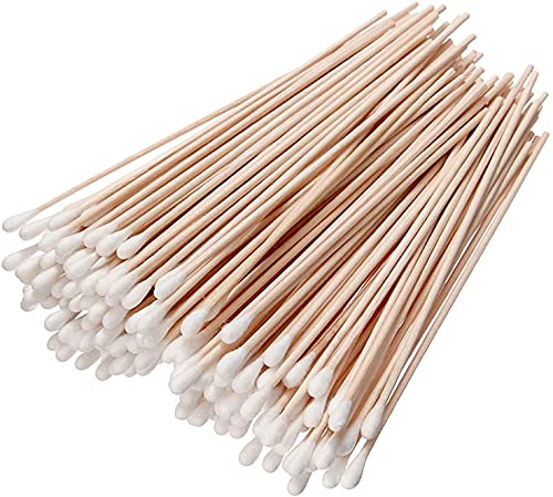 6 Inch Long Cotton Swabs, Cotton Tipped Applicators, 200 Count - size: 200 Round