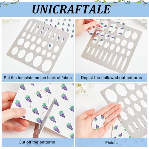 UNICRAFTALE Metal Stencil Oval Template for DIY Scrapbooking - style: Oval