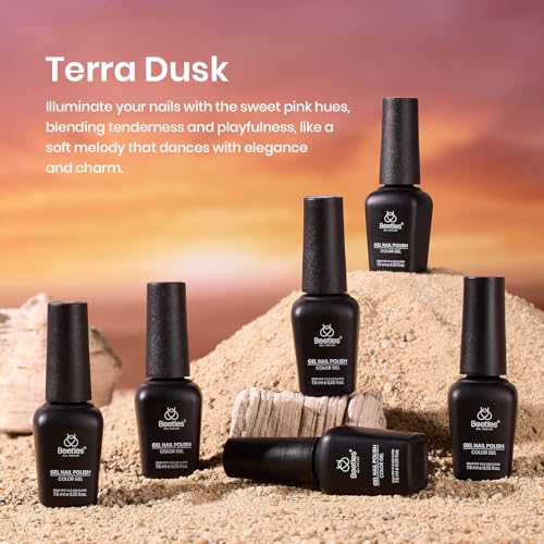 Beetles Fall Gel Nail Polish Set, Terra Dusk Glitter Plum Purple Gel Polish - color: A - Mixed Finishes | | Terra Dusk