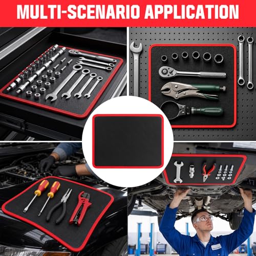 Magnetic Tool Mat,40 lbs flexible Magnetic Parts Holder for Tools - color: red, size: 1PC Magnetic Tool Mat
