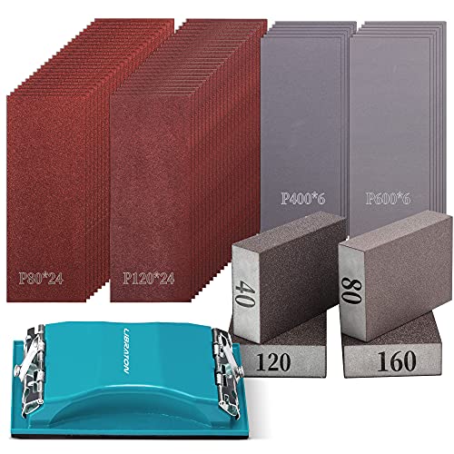 Sandpaper 65Pcs, Sand Paper, Sandpaper Assortment 80/120/400/600Grit