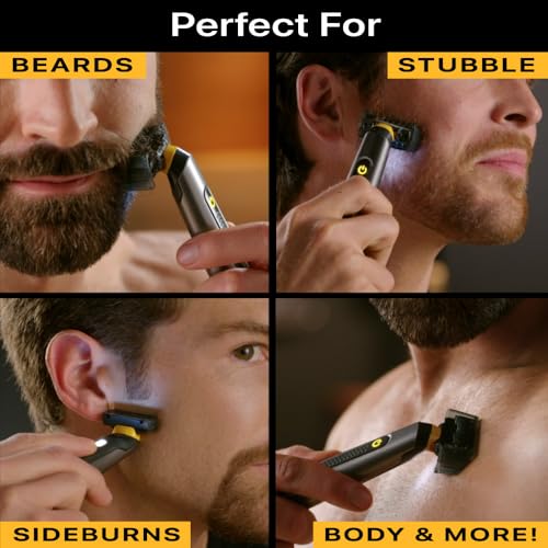 MicroTouch SOLO Titanium, Rechargeable Beard & Body Razor that Trims, Edges, Shaves, and Grooms - style: Solo