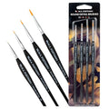 WA Portman Fine Detail Paint Brushes Set, 4pc Model Miniature Paint Brushes - color: Detail