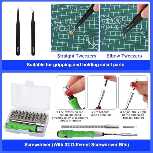 Gundam Tool Kit,103 Pcs Professional Model Tool Kit for Gundam, Modeling Tools for Plastic Models,Gunpla Tool Kits for Adults,Model Building Tools Hobby Tools Craft Set for Repairing and Fixing - color: 103pcs