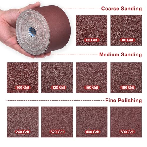 Sandpaper Roll 1Inch 30FT 180Grit Aluminum Oxide Emery Cloth Roll - size: 1 Inch x 30 Feet 180 Grits