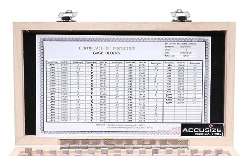 Accusize Steel Gage Block Set, Grade AS-2, 81 Pc, P900-S583 - style: Grade AS-2