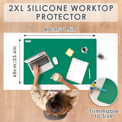 31.5" x 23.6" Extra Large Silicone Mat for Resin Casting, Crafts and Epoxy - color: Drak Green