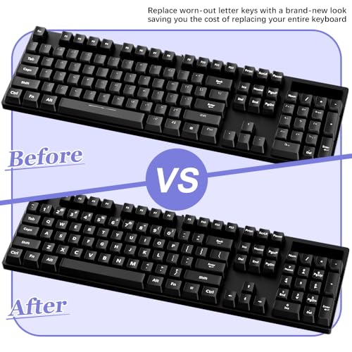 ProElife Keyboard Letter Stickers with Tweezer, Short, White - color: White