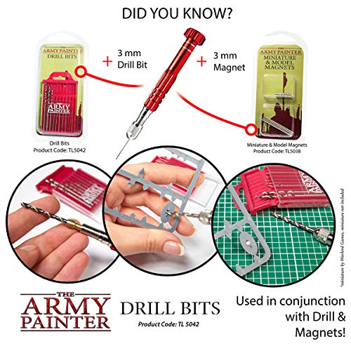 The Army Painter, Drill Bits, Pack of 10 Different Sizes, Ø 0.7mm to 3.0mm - color: Drill Bit Set