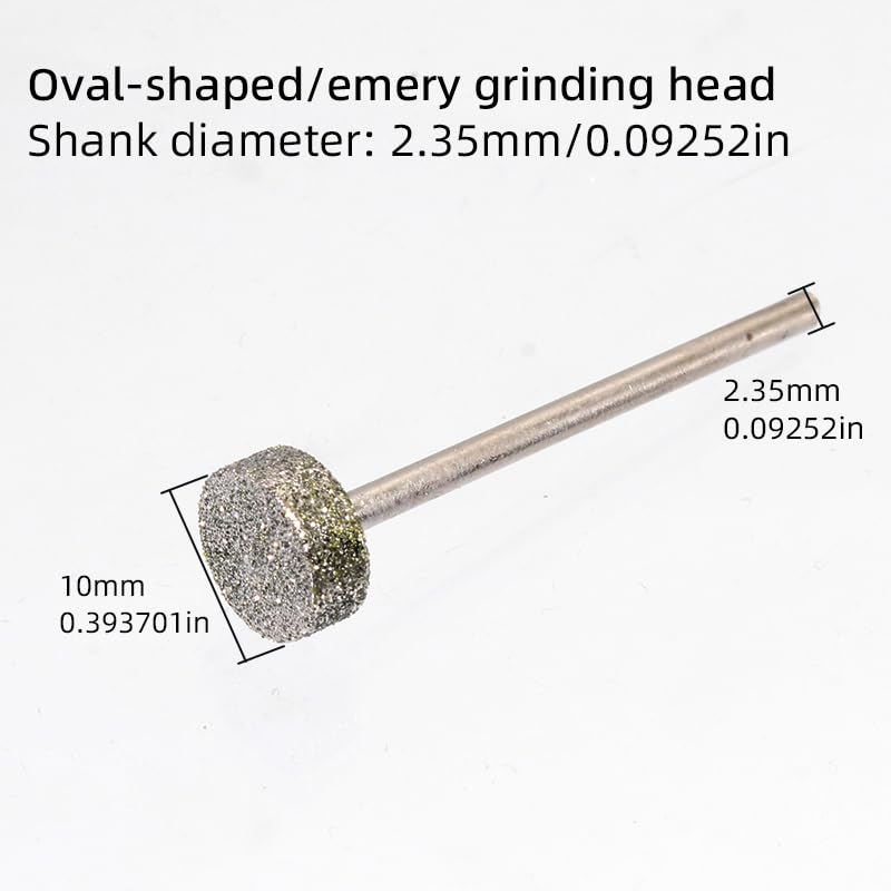Flat E:pingE 3-10 (6zhi) 6-Piece Round Flat Sanding Engraving Grinder Diamond Sanding Tool for Sharp, Diamond Bit - 3/32 Inch Shank, Stone Engraving Tool for Electric Rotary Tool