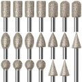shengbenhao 20Pcs 120 Grit Diamond Grinding Bits Compatible with Dremel