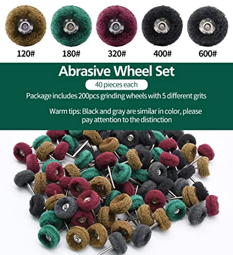 200pcs Abrasive Wheel, 1" Buffing Polishing Wheels - color: 200pcs Abrasive Wheel