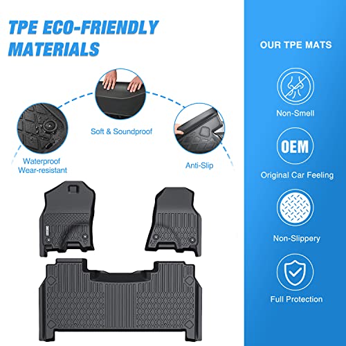 Nilight TPE Floor Mats for Dodge Ram 1500 New Body Crew Cab - color: 2019-2024 Dodge Ram 1500 New Body