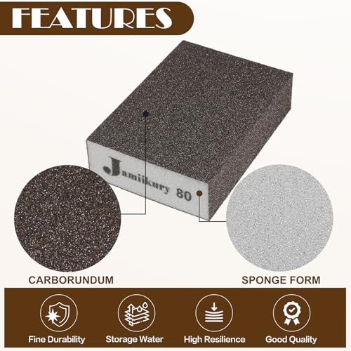 8pcs Mix Grit Sanding Block - 60/80/100/120/180/220 Grit - size: 60/80/100/120/180/220 Grits