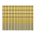 1/8" Mini Titanium Twist Drill Bit Set (20Pcs), HSS43 Fully Ground Micro Drill Bits for Wood, Metal,Plastic, Aluminum Alloy,Steels - style: 1/8" (20pcs)