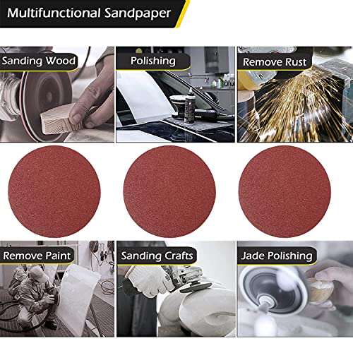 8 Inch PSA Sanding Discs, 80Grit, No-Hole Self Stick Aluminum Oxide, 15PCS