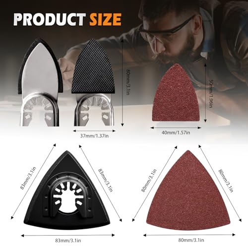 Multitool Sanding Pads (158 + 4 Blades kit) - size: 158 + 4 Blades kit