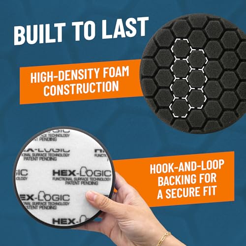 Chemical Guys, Hex-Logic Buffing Pad Sampler Kit with Cleaner, 6.5 in, 4-Pc - size: 6.5"