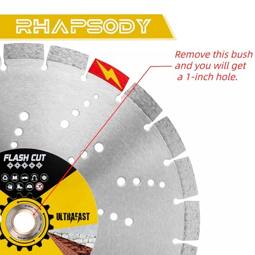 RHAPSODY 12Inch Ultrafast Diamond Saw Blade 2Pcs,Segmented General Purpose - size: 12''