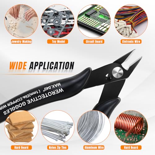 BOOSDEN 10 Pack Small Micro Wire Cutters Flush Cutter Pliers 5-Inch - color: Micro - 10 Pack