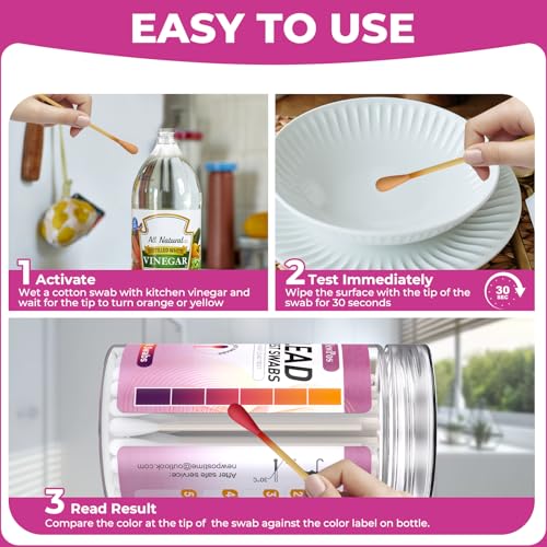 NewPos Lead Test Kit: 30 Swabs Upgraded Formulated Lead Paint Test Kit