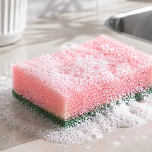 Macromax Colorful Dish Sponges 30 Pack, Non-Scratch Kitchen Sponge Set