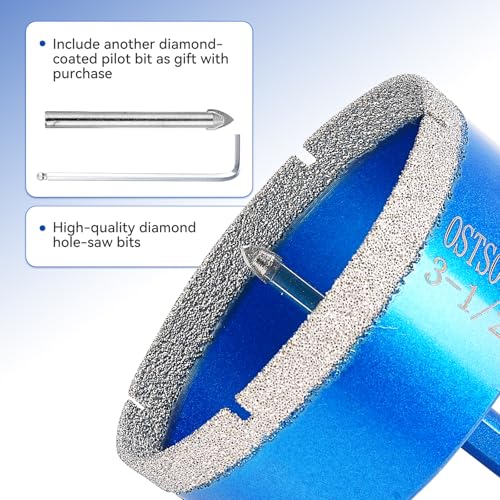 2 inch Diamond Hole-Saw Bits with Pilot Drill Bit 50mm Tile Hole Saws - size: 2'' | 50mm