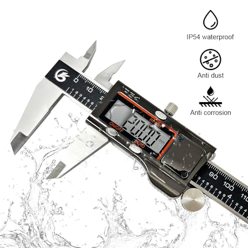 Digital Caliper 12 Inch, 12" Measuring Tool Stainless Steel Micrometer IP54 - color: Black, size: 12 Inch