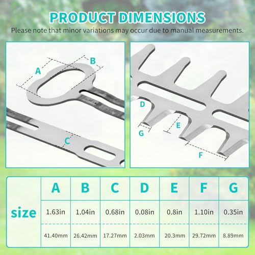 24-Inch Replacement Hedge Trimmer Blades for STI HL HS45 HS45 2-Mix/S Laser-Cut Blades, Compatible with Models 42287106051, 395-407, 4228-710-6051A, 59-201 – 2 Blades Set