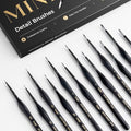 Miniature Paint Brushes 12 PCS, Fine Tip Model Paint Brushes, Black - color: Black Gold