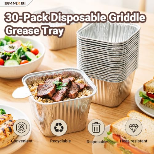 30-Pack Grease Cup Liners for Blue Rhino Razor 1/2/3 Burner Griddle Grills - size: 30 pcs