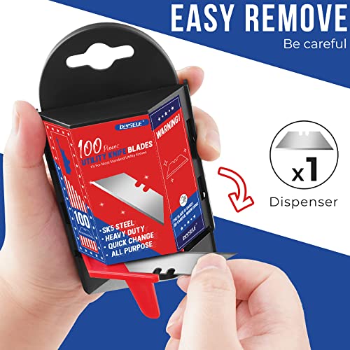 DIYSELF 200 Pack Utility Knife Blades, SK5 Box Cutter Blades with Dispenser - size: 200-Pack