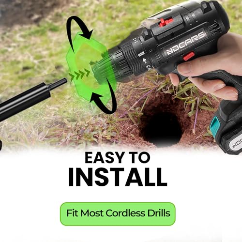 K-Brands Auger Drill Bit for Planting – 2 x 32 Inch – 3/8'' Hex Drive Drill - size: 2 x 32 Inch