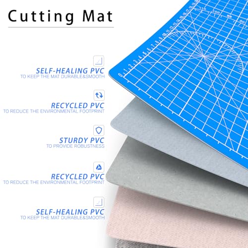 DIYSELF 12in×18in Cutting Mat, A3 Self Healing Craft Mat, Paper Craft Tools - color: Blue, size: 18"L x 12"W