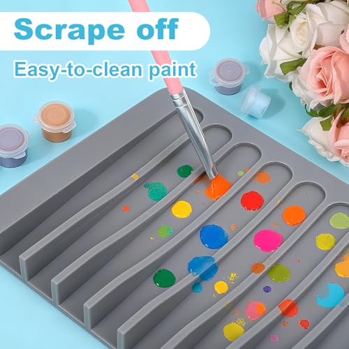 2pcs Paint Brush Holder, Silicone Washable Paintbrush Organizer Stand