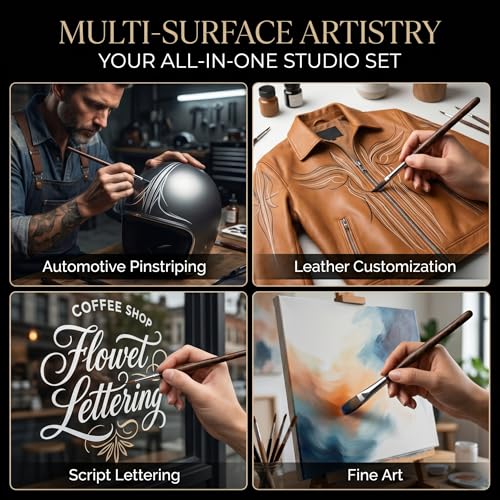 Professional Long Handle Pinstriping Brush Set