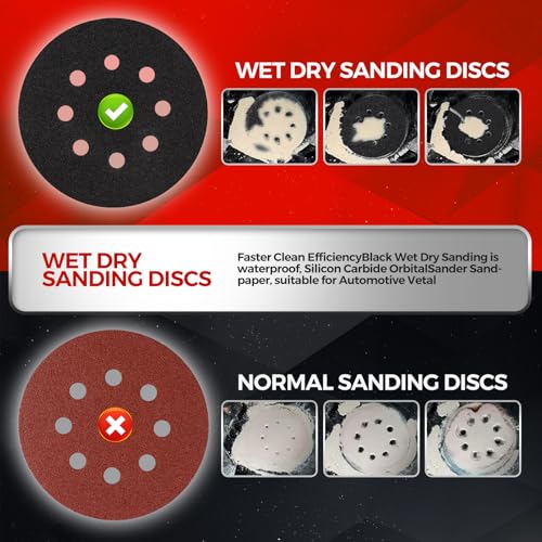 100PCS 5 Inch Sanding Discs 320 Grit Random Orbit Sander Sandpaper - style: Silicon Carbide