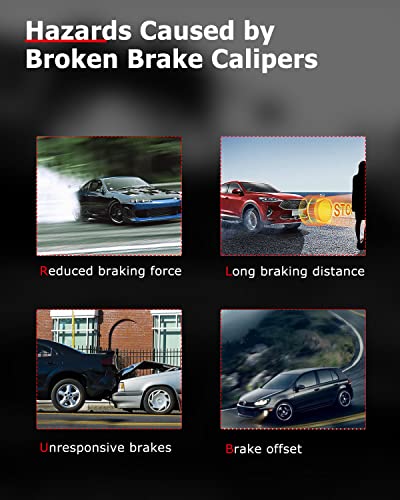 cciyu Front Left & Right Disc Brake Calipers w/Bracket 18-B4910 18-B4911 - size: Front[18-B4910+18-B4911]
