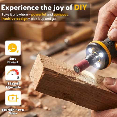 7.2V Mini Cordless Rotary Tool, 59 Attachments for DIY Crafts - size: 7.2V