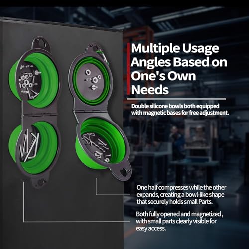Magnetic Trays, Magnetic Bowl for Screws, Magnetic Tool Tray (green2.0) - style: green2.0