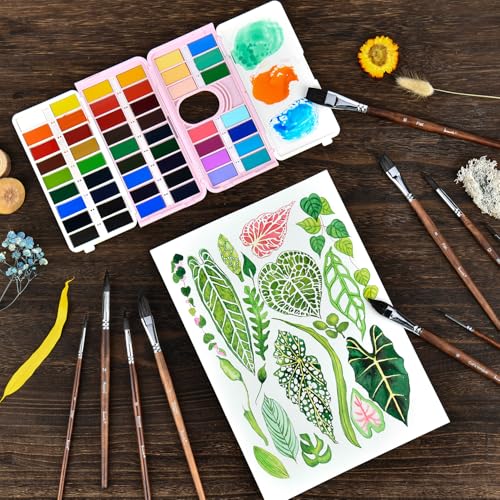 Brusarth Watercolor Brushes, Synthetic Squirrel Hair Paint Brush Set - size: 10 Size