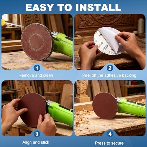 15 Pack 5 Inch PSA Sanding Discs 1000 Grit Aluminum Oxide Red - size: 1000 grit