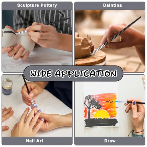 15 Pcs Silicone Paint Brushes for Crafts, Rubber Tip Silicone Brushes