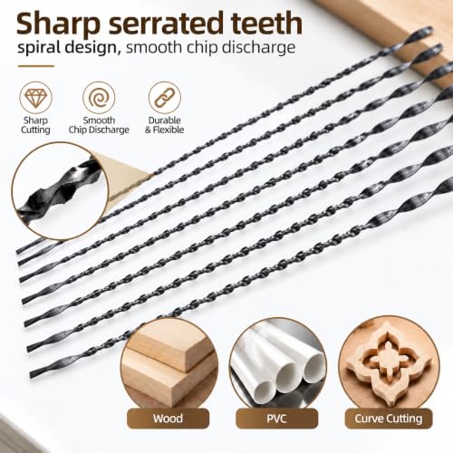 8-Piece Precision Spiral Jewelry Saw Blades Kit,5in Long (#1-#8) - color: 8Pcs